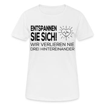 Arzt Spruch - Frauen T-Shirt atmungsaktiv - Weiß - Vorne - AI Model Female 172 dark (172cm)