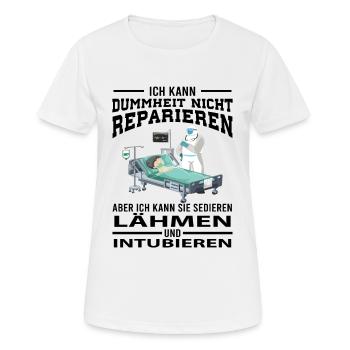 Spruch für Arzt - Frauen T-Shirt atmungsaktiv - Weiß - Vorne - AI Model Female 172 dark (172cm)