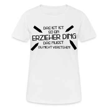Geschenk Erzieher - Frauen T-Shirt atmungsaktiv - Weiß - Vorne - AI Model Female 172 dark (172cm)
