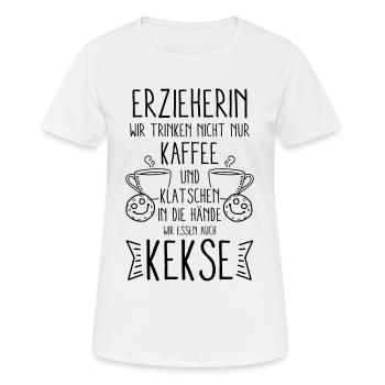 Erzieherin Abschiedsgeschenk - Frauen T-Shirt atmungsaktiv - Weiß - Vorne - AI Model Female 172 dark (172cm)