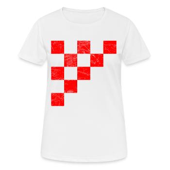 Kroatien Flagge - Frauen T-Shirt atmungsaktiv - Weiß - Vorne - AI Model Female 172 dark (172cm)
