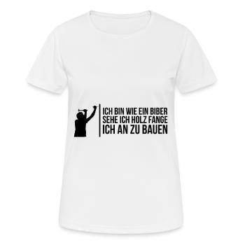 Spruch Zimmermann - Frauen T-Shirt atmungsaktiv - Weiß - Vorne - AI Model Female 172 dark (172cm)