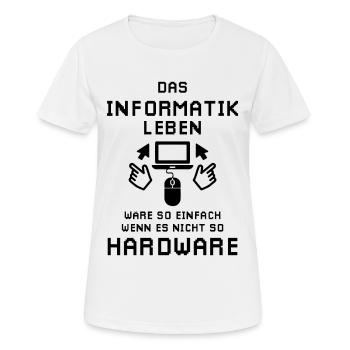 Das Informatik Leben - Frauen T-Shirt atmungsaktiv - Weiß - Vorne - AI Model Female 172 dark (172cm)