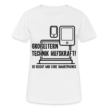 Großeltern Technik Hilfskraft - Frauen T-Shirt atmungsaktiv - Weiß - Vorne - AI Model Female 172 dark (172cm)
