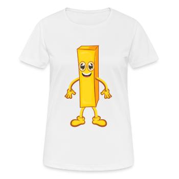 Pommes - Frauen T-Shirt atmungsaktiv - Weiß - Vorne - AI Model Female 172 dark (172cm)