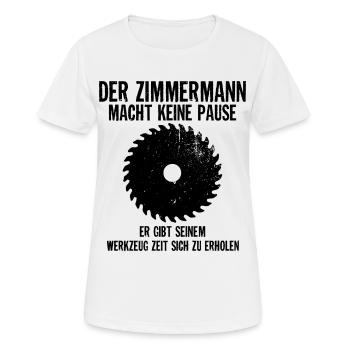 Zimmerer - Frauen T-Shirt atmungsaktiv - Weiß - Vorne - AI Model Female 172 dark (172cm)