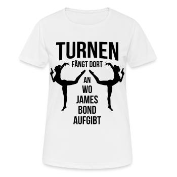 Turnen Geschenk Spruch - Frauen T-Shirt atmungsaktiv - Weiß - Vorne - AI Model Female 172 dark (172cm)