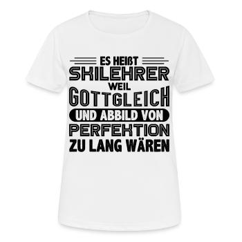 Skilehrer - Frauen T-Shirt atmungsaktiv - Weiß - Vorne - AI Model Female 172 dark (172cm)