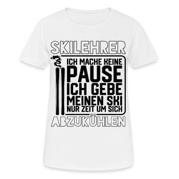 Skilehrer Wintersport - Frauen T-Shirt atmungsaktiv - Weiß - Vorne - AI Model Female 172 dark (172cm)