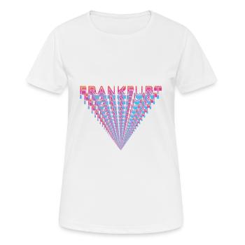 Francfort-sur-le-Main - T-shirt respirant Femme - blanc - Devant - AI Model Female 172 dark (172cm)