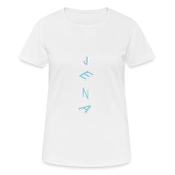 Jena - Frauen T-Shirt atmungsaktiv - Weiß - Vorne - AI Model Female 172 dark (172cm)