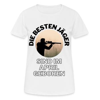 Jagd Jäger Wildschwein REH Hirsch Jägerin jagen - Frauen T-Shirt atmungsaktiv - Weiß - Vorne - AI Model Female 172 dark (172cm)