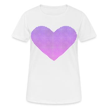 Love - Coeur Bubble Nuances de Rose - T-shirt respirant Femme - blanc - Devant - AI Model Female 172 dark (172cm)