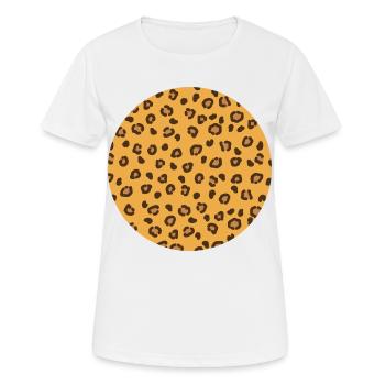 Kreis Leopard Muster - Frauen T-Shirt atmungsaktiv - Weiß - Vorne - AI Model Female 172 dark (172cm)