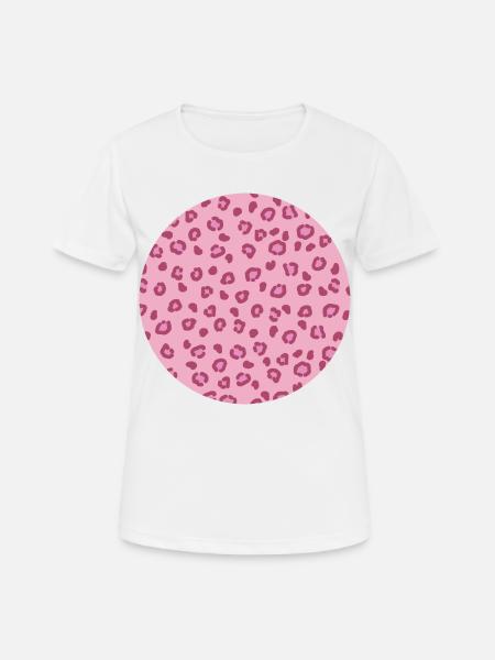 Kreis Leopard Muster - Frauen T-Shirt atmungsaktiv - Weiß