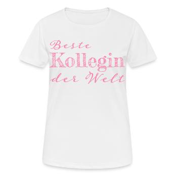 Kollegin Abschiedsgeschenk Geschenk - Frauen T-Shirt atmungsaktiv - Weiß - Vorne - AI Model Female 172 dark (172cm)