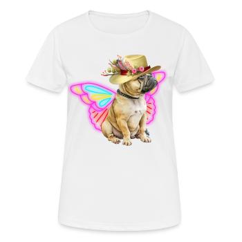 Cute french bulldog - Women's Breathable T-Shirt - white - Front - AI Model Female 172 dark (172cm)