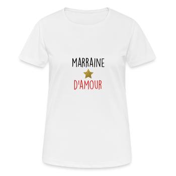 marraine - T-shirt respirant Femme - blanc - Devant - AI Model Female 172 dark (172cm)