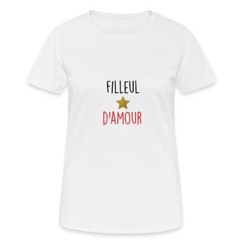 filleul - T-shirt respirant Femme - blanc - Devant - AI Model Female 172 dark (172cm)