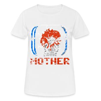 Muttergehirn - Frauen T-Shirt atmungsaktiv - Weiß - Vorne - AI Model Female 172 dark (172cm)