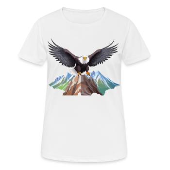 Aigle majestueux - T-shirt respirant Femme - blanc - Devant - AI Model Female 172 dark (172cm)