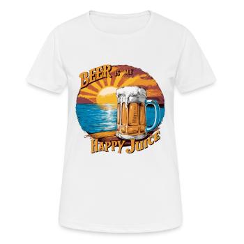 don´t worry Bier happy - Frauen T-Shirt atmungsaktiv - Weiß - Vorne - AI Model Female 172 dark (172cm)