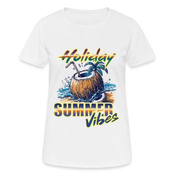 Shirt Vacances - T-shirt respirant Femme - blanc - Devant - AI Model Female 172 dark (172cm)