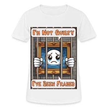 Je ne suis pas coupable, j’ai été piégé - T-shirt respirant Femme - blanc - Devant - AI Model Female 172 dark (172cm)
