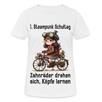 First Steampunk School Day - Women's Breathable T-Shirt - white - Front - AI Model Female 172 dark (172cm)