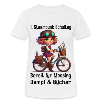First Steampunk School Day - Women's Breathable T-Shirt - white - Front - AI Model Female 172 dark (172cm)