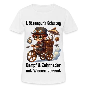 First Steampunk School Day - Women's Breathable T-Shirt - white - Front - AI Model Female 172 dark (172cm)