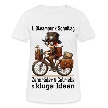 First Steampunk School Day - Women's Breathable T-Shirt - white - Front - AI Model Female 172 dark (172cm)