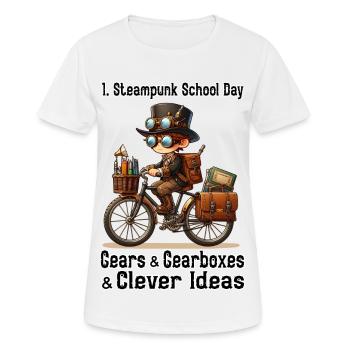 First Steampunk School Day - Women's Breathable T-Shirt - white - Front - AI Model Female 172 dark (172cm)