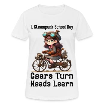First Steampunk School Day - Women's Breathable T-Shirt - white - Front - AI Model Female 172 dark (172cm)