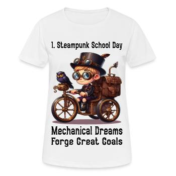 First Steampunk School Day - Women's Breathable T-Shirt - white - Front - AI Model Female 172 dark (172cm)