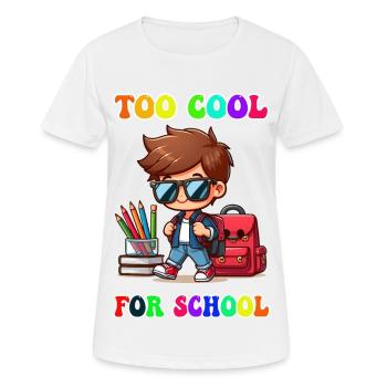 Pour se rafraîchir pour l’école - T-shirt respirant Femme - blanc - Devant - AI Model Female 172 dark (172cm)