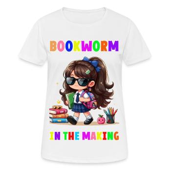 Bookworm in making - Women's Breathable T-Shirt - white - Front - AI Model Female 172 dark (172cm)