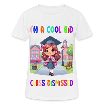 Je suis un gamin cool – classe rejetée - T-shirt respirant Femme - blanc - Devant - AI Model Female 172 dark (172cm)