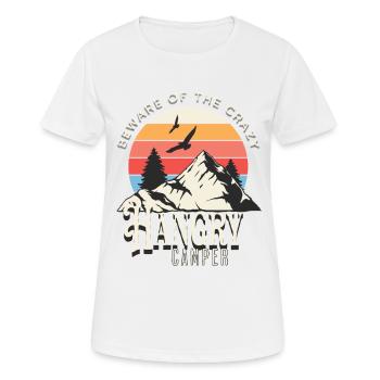 Attention au campeur affamé - T-shirt respirant Femme - blanc - Devant - AI Model Female 172 dark (172cm)