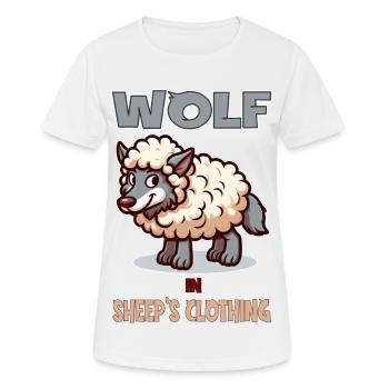 Wolf in Sheep's clothing - Frauen T-Shirt atmungsaktiv - Weiß - Vorne - AI Model Female 172 dark (172cm)