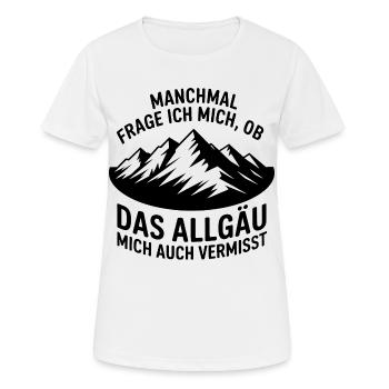 Je me demande si l’Allgäu ne me manque pas ! - T-shirt respirant Femme - blanc - Devant - AI Model Female 172 dark (172cm)