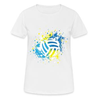 volleyball paint sport shirt - gift idea - Women's Breathable T-Shirt - white - Front - AI Model Female 172 dark (172cm)