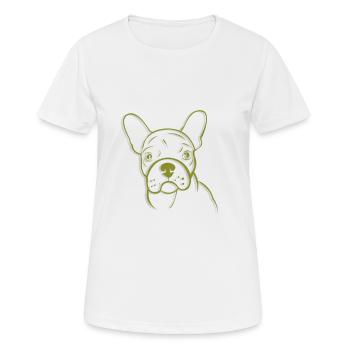 Französische Bulldogge - Frauen T-Shirt atmungsaktiv - Weiß - Vorne - AI Model Female 172 dark (172cm)