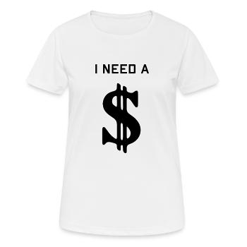 I need a Dolla - Women's Breathable T-Shirt - white - Front - AI Model Female 172 dark (172cm)