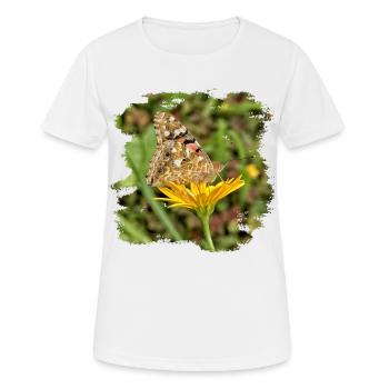 The butterfly is a migratory butterfly - Women's Breathable T-Shirt - white - Front - AI Model Female 172 dark (172cm)