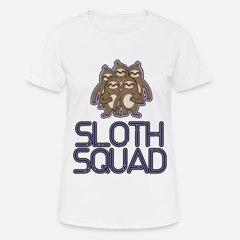 Sloth Squad - Women's Breathable T-Shirt - white