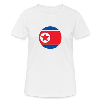 Nordkorea nordkoreanisch Flagge Fahne - Frauen T-Shirt atmungsaktiv - Weiß - Vorne - AI Model Female 172 dark (172cm)