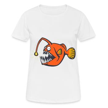Deep sea frogfish. Scary fish - Women's Breathable T-Shirt - white - Front - AI Model Female 172 dark (172cm)