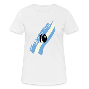 10, rest in peace, forever number 10, - T-shirt respirant Femme - blanc - Devant - AI Model Female 172 dark (172cm)
