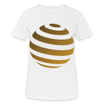 3d rond sphère - T-shirt respirant Femme - blanc - Devant - AI Model Female 172 dark (172cm)